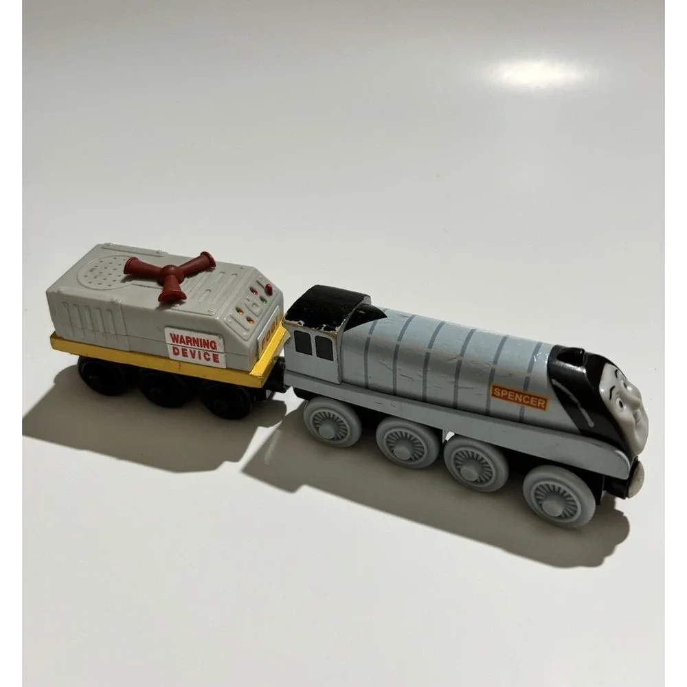 2 Lot Thomas & Friends Wooden Railway Train Tank Engine - Fog Horn Car + Spencer